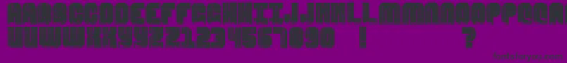 Шрифт InMetroCaves – чёрные шрифты на фиолетовом фоне