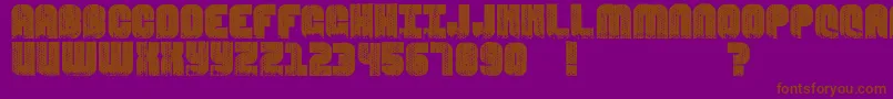 InMetroCaves Font – Brown Fonts on Purple Background
