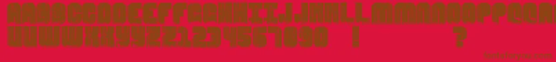 InMetroCaves Font – Brown Fonts on Red Background