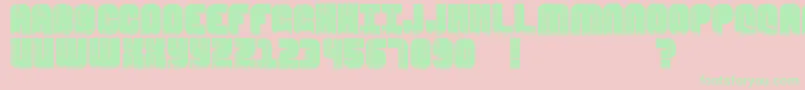 InMetroCaves Font – Green Fonts on Pink Background