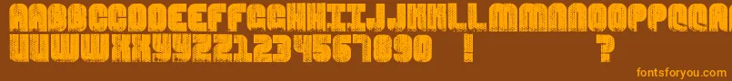 InMetroCaves Font – Orange Fonts on Brown Background