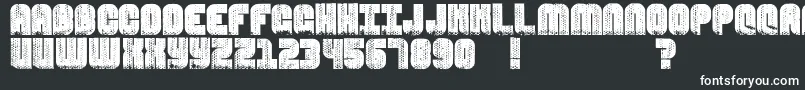 フォントInMetroCaves – 黒い背景に白い文字