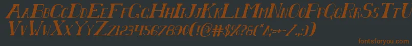 Chardinci Font – Brown Fonts on Black Background