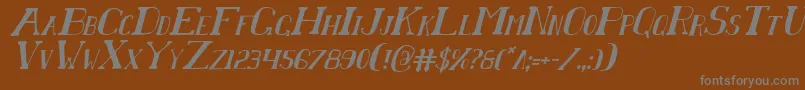 Chardinci-fontti – harmaat kirjasimet ruskealla taustalla