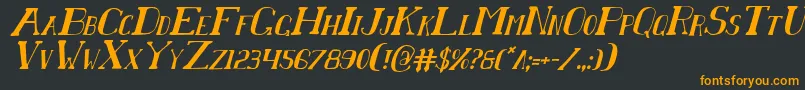 Chardinci Font – Orange Fonts on Black Background