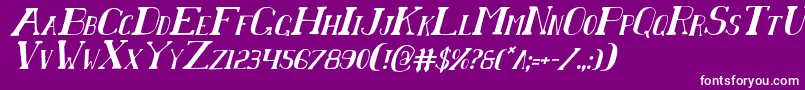 Chardinci Font – White Fonts on Purple Background