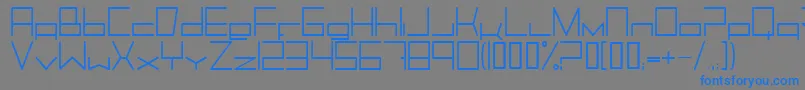 Trancemil Font – Blue Fonts on Gray Background