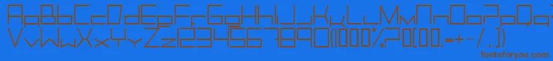 Trancemil Font – Brown Fonts on Blue Background