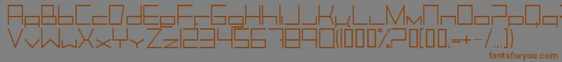 Trancemil Font – Brown Fonts on Gray Background