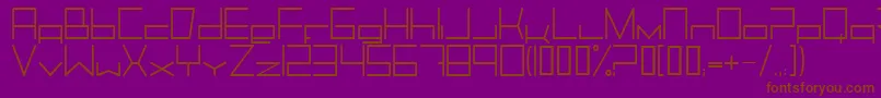 Trancemil-fontti – ruskeat fontit violetilla taustalla