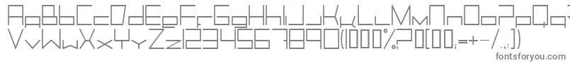 Trancemil-fontti – harmaat kirjasimet valkoisella taustalla