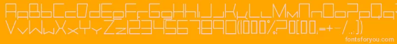 Trancemil Font – Pink Fonts on Orange Background