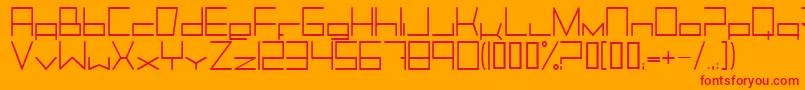 Trancemil Font – Red Fonts on Orange Background