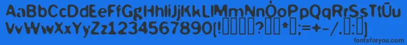 Mckoy Font – Black Fonts on Blue Background