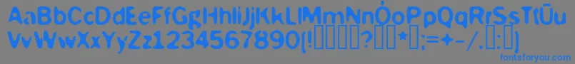 Mckoy Font – Blue Fonts on Gray Background