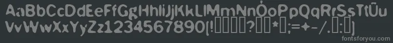 Mckoy Font – Gray Fonts on Black Background