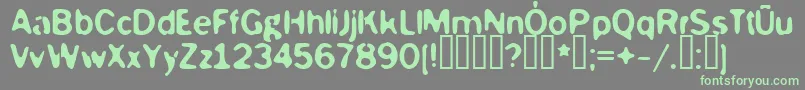 Mckoy Font – Green Fonts on Gray Background