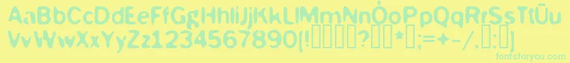 Mckoy-fontti – vihreät fontit keltaisella taustalla