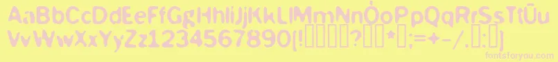 Mckoy Font – Pink Fonts on Yellow Background