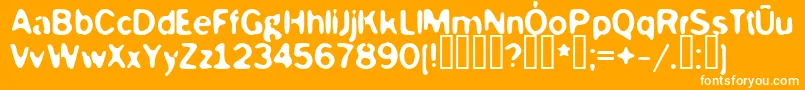 フォントMckoy – オレンジの背景に白い文字