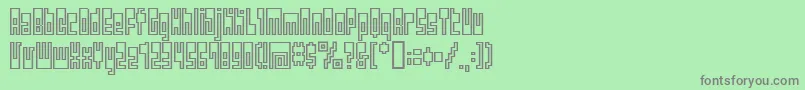 Bmutopia Font – Gray Fonts on Green Background
