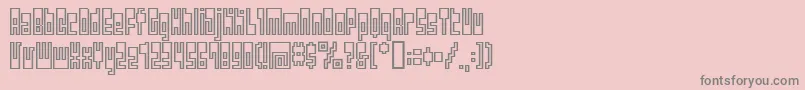 Bmutopia-Schriftart – Graue Schriften auf rosa Hintergrund