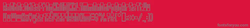 Bmutopia Font – Gray Fonts on Red Background
