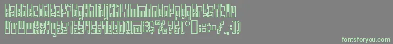 Bmutopia-Schriftart – Grüne Schriften auf grauem Hintergrund