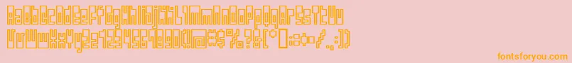 Bmutopia Font – Orange Fonts on Pink Background