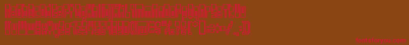 Bmutopia Font – Red Fonts on Brown Background