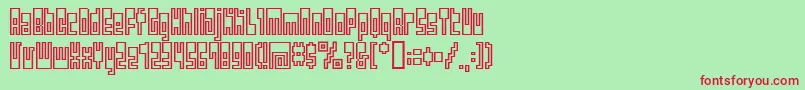 Шрифт Bmutopia – красные шрифты на зелёном фоне