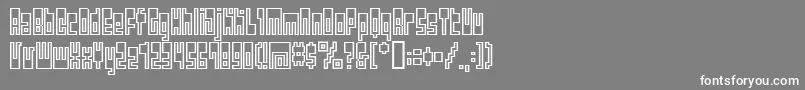 フォントBmutopia – 灰色の背景に白い文字