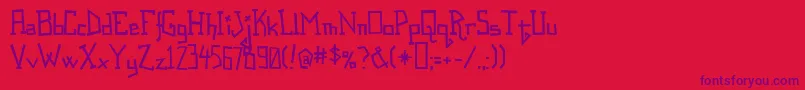 Spasticnerfbag Font – Purple Fonts on Red Background