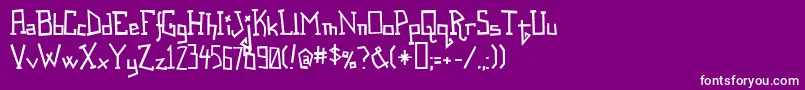 Spasticnerfbag Font – White Fonts on Purple Background