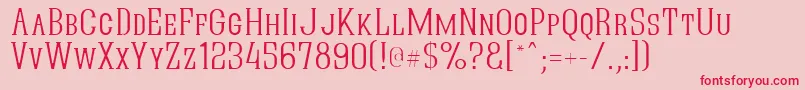 Quasikt Font – Red Fonts on Pink Background