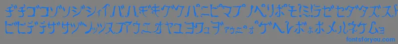 フォントRetra – 灰色の背景に青い文字