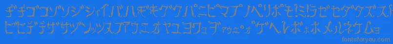 フォントRetra – 青い背景に灰色の文字