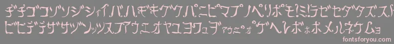 フォントRetra – 灰色の背景にピンクのフォント