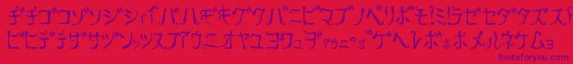 Retra Font – Purple Fonts on Red Background