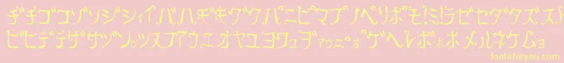 Retra-Schriftart – Gelbe Schriften auf rosa Hintergrund