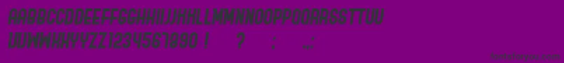フォントOrdinaryItalic – 紫の背景に黒い文字