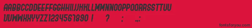 OrdinaryItalic Font – Black Fonts on Red Background