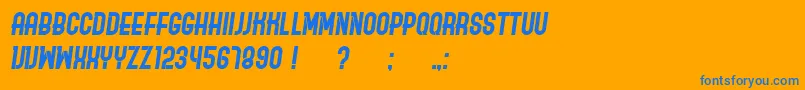 fuente OrdinaryItalic – Fuentes Azules Sobre Fondo Naranja