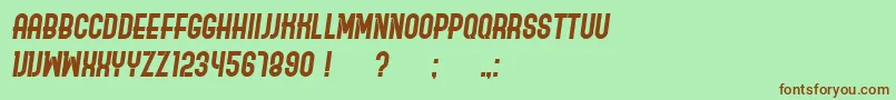 fuente OrdinaryItalic – Fuentes Marrones Sobre Fondo Verde