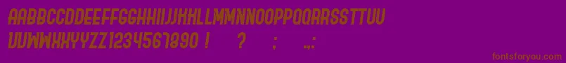 OrdinaryItalic Font – Brown Fonts on Purple Background