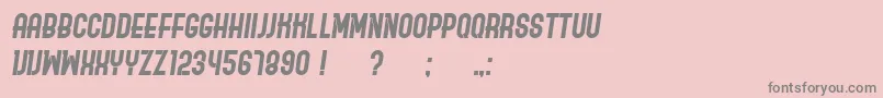 OrdinaryItalic-Schriftart – Graue Schriften auf rosa Hintergrund