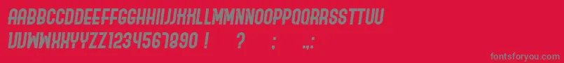 OrdinaryItalic Font – Gray Fonts on Red Background