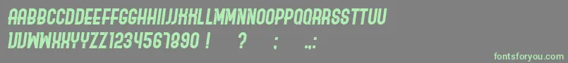 OrdinaryItalic Font – Green Fonts on Gray Background