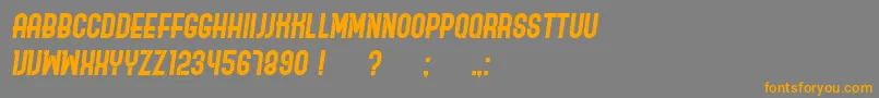 OrdinaryItalic Font – Orange Fonts on Gray Background