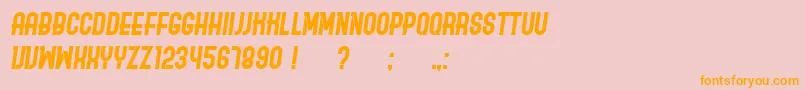 OrdinaryItalic Font – Orange Fonts on Pink Background